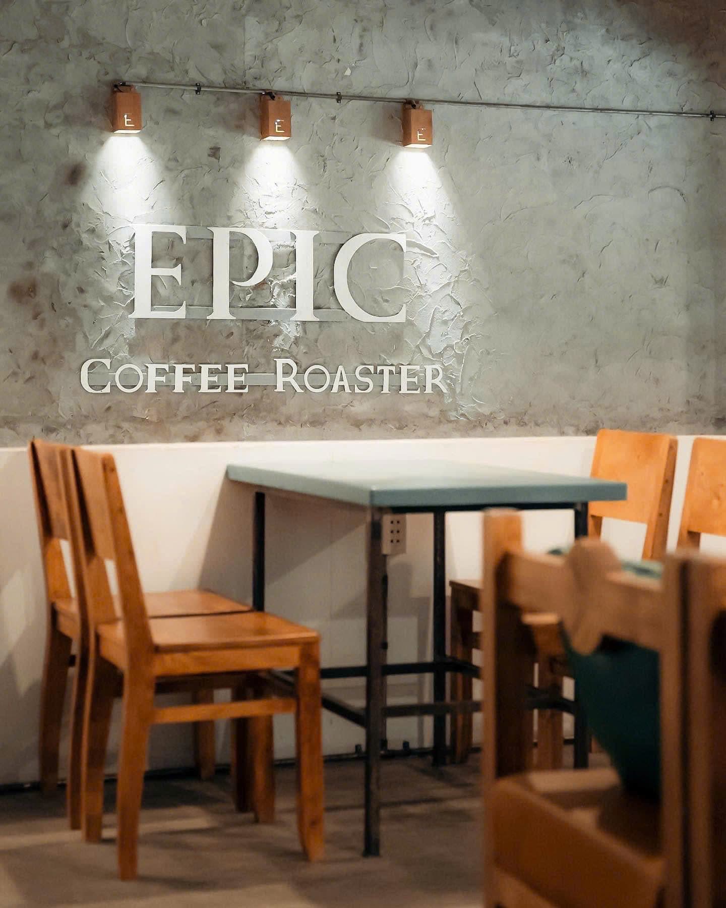 The Epic sign on the café wall