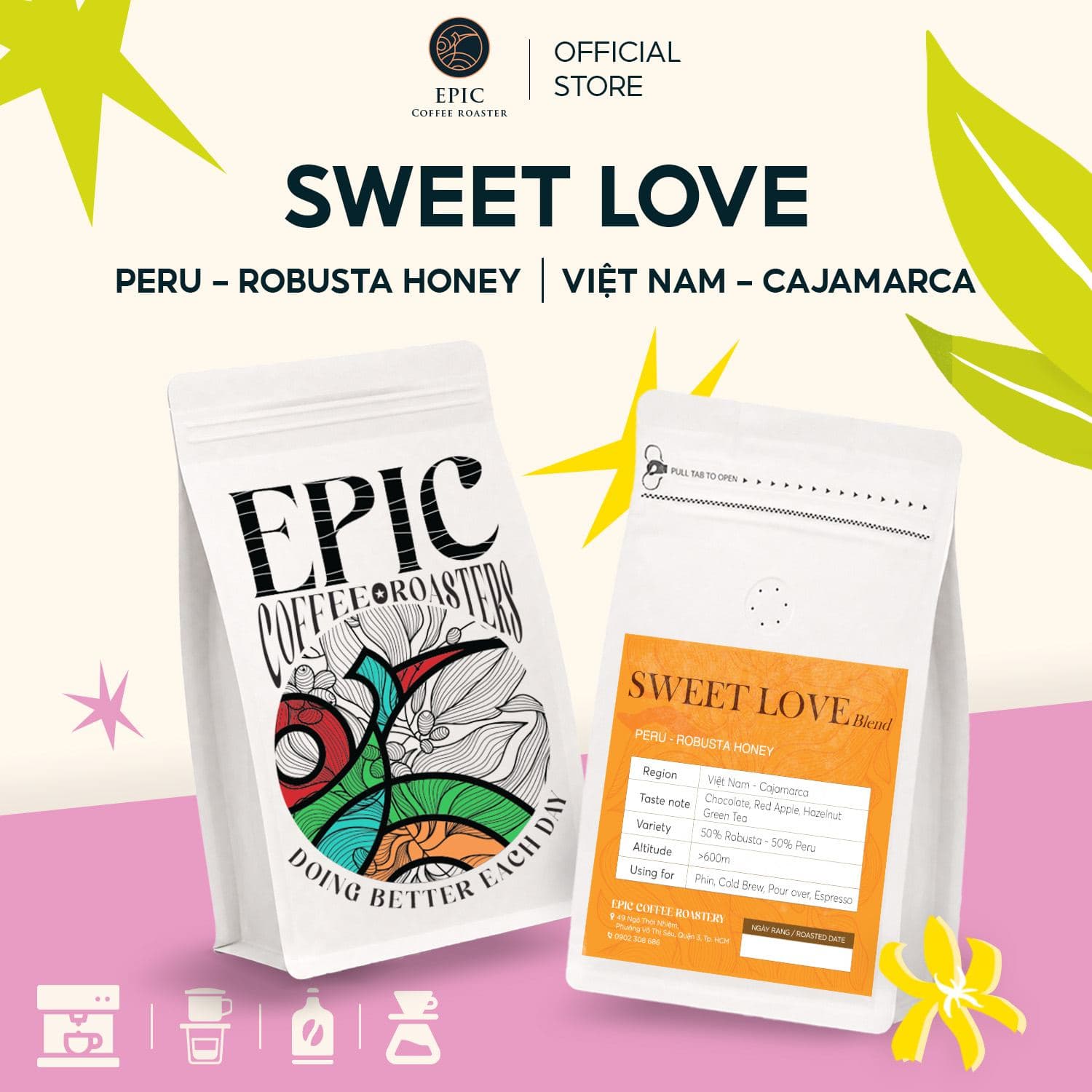 Sweet Love Blend — Peru & Robusta Honey